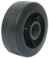 Cast Iron Center Moldon Rubber Wheel