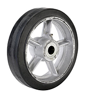 Cast Iron Center Moldon Rubber Wheel